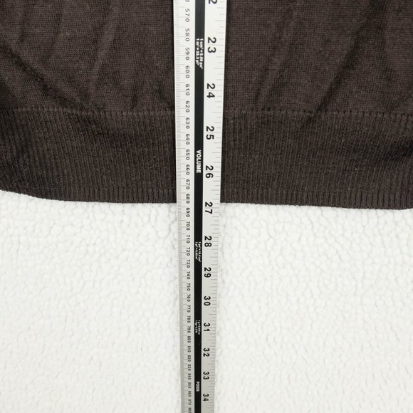 Alfred Sung Sweater Mens Large Brown Argyle Merino Wool Blend V Neck Preppy - Picture 5 of 7